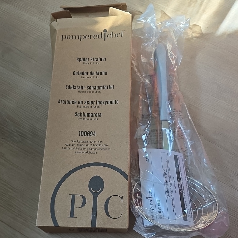 Pampered Chef Silver Spider Strainer